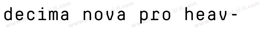decima nova pro heav字体转换